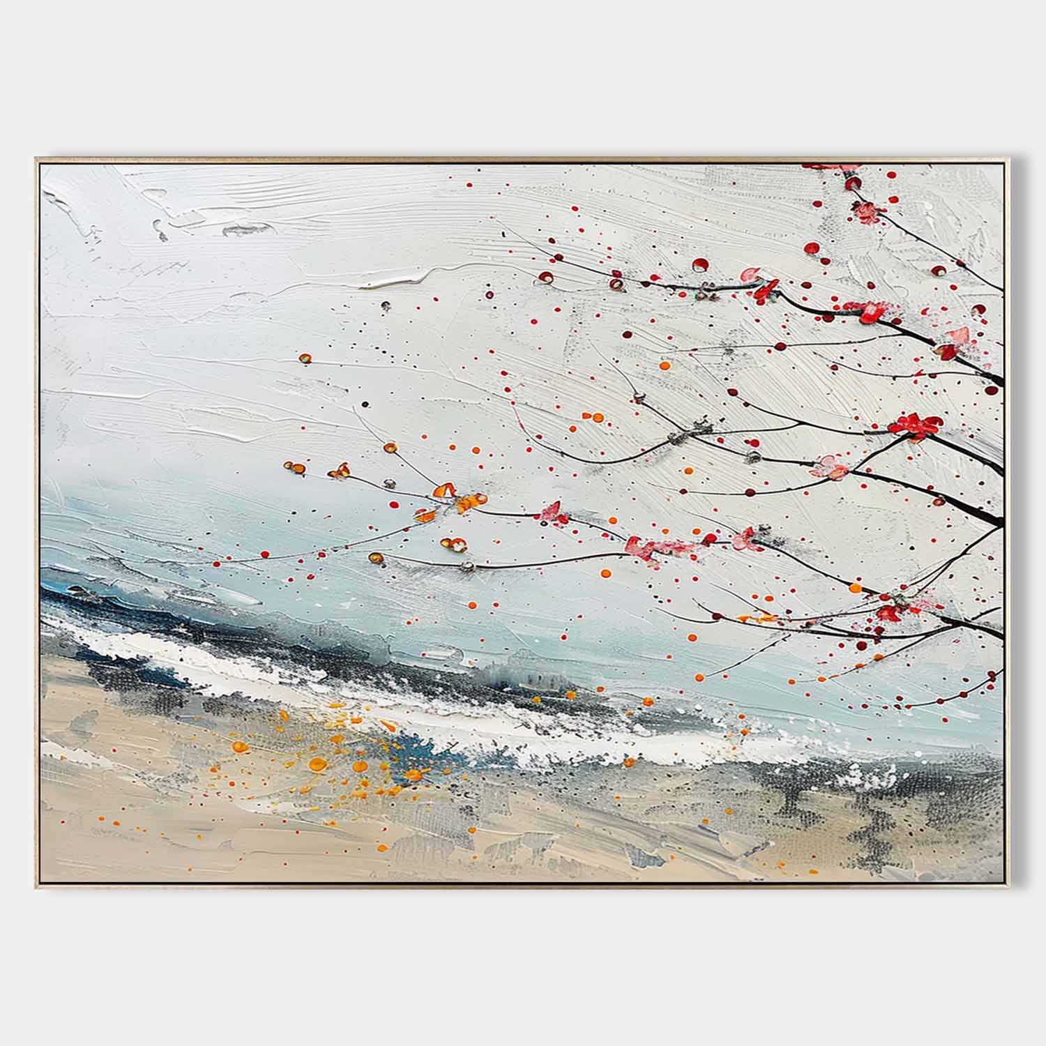 Large Abstract Flowers Landscape Art for Sale Abstract Flowers Abstract Oil Painting Abstract Flowers Abstract Canvas Wall Art