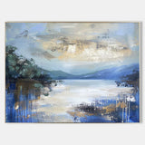 Large Blue Landscape Abstract Art for Sale Blue Landscape Abstract Canvas Wall Painting