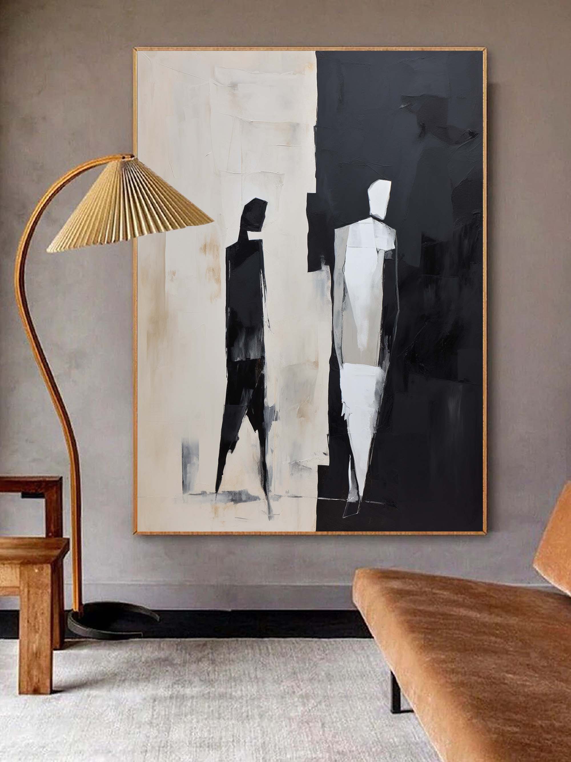 Black and Beige Minimalist Wall Art Decor Black and Beige Minimalist ...