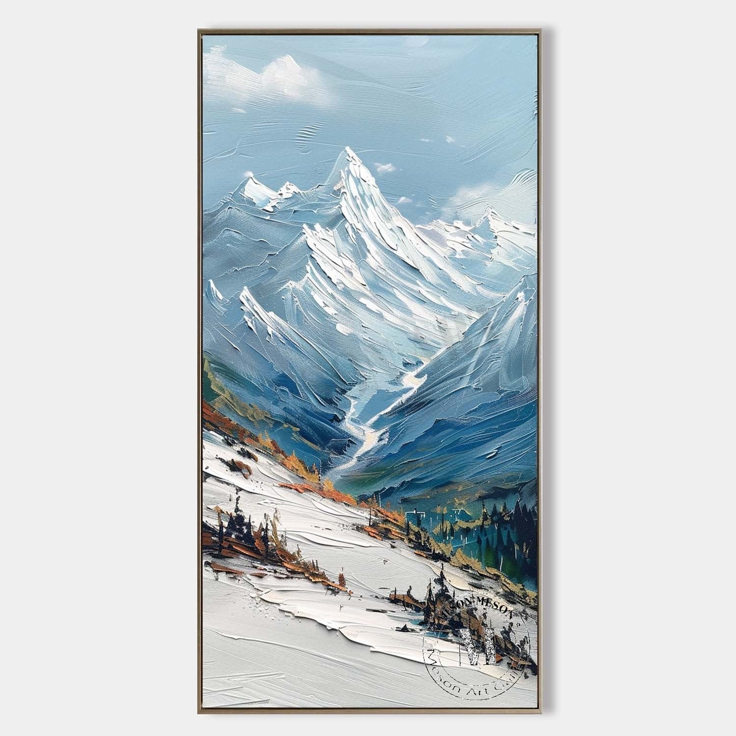 Large Snow Mountain Landscape Canvas Art Snow Mountain Landscape Canvas Wall Art Decor