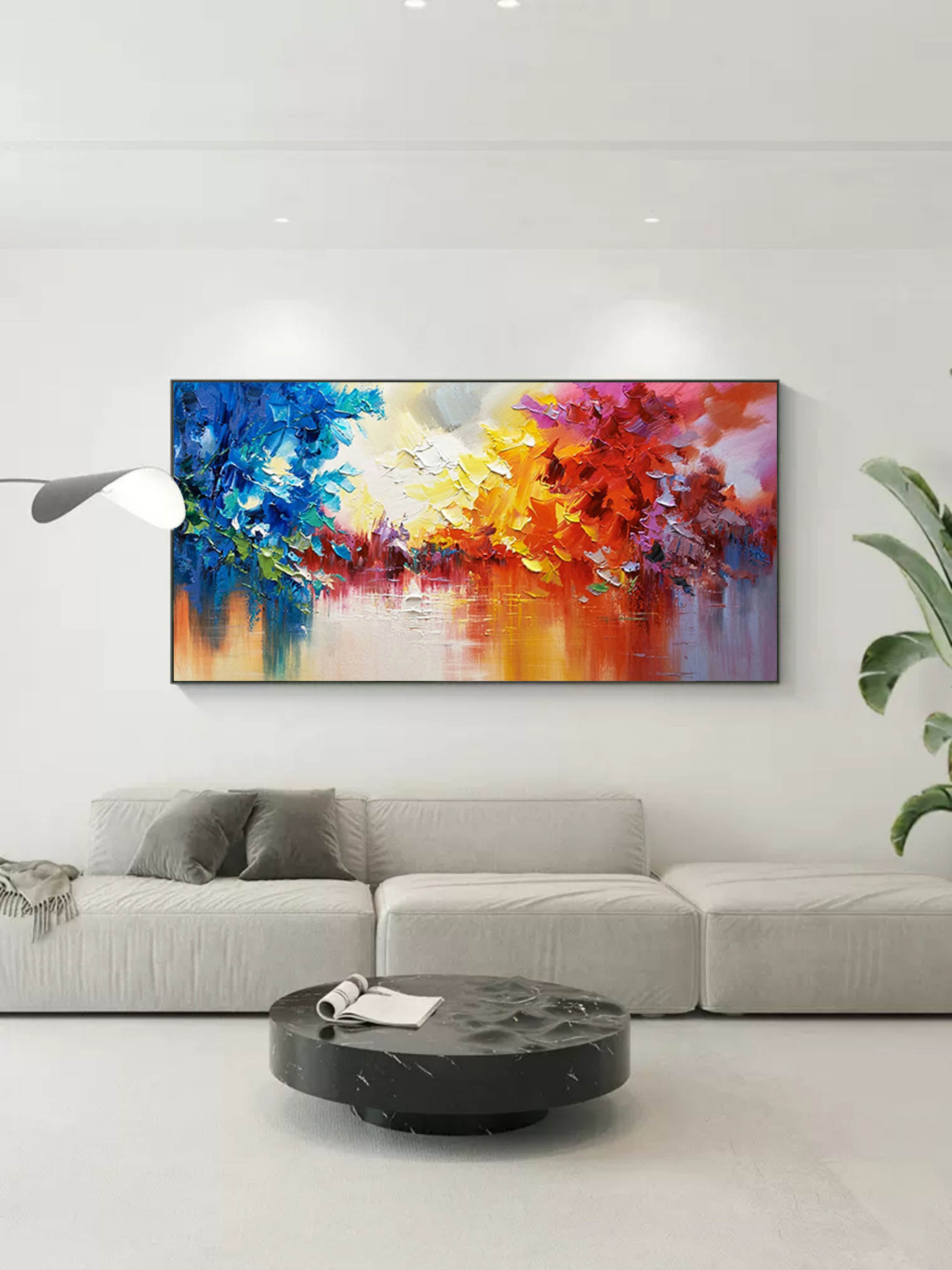 Large Colorful Oil Paintings 3D Colorful Abstract Art Canvas Color ...