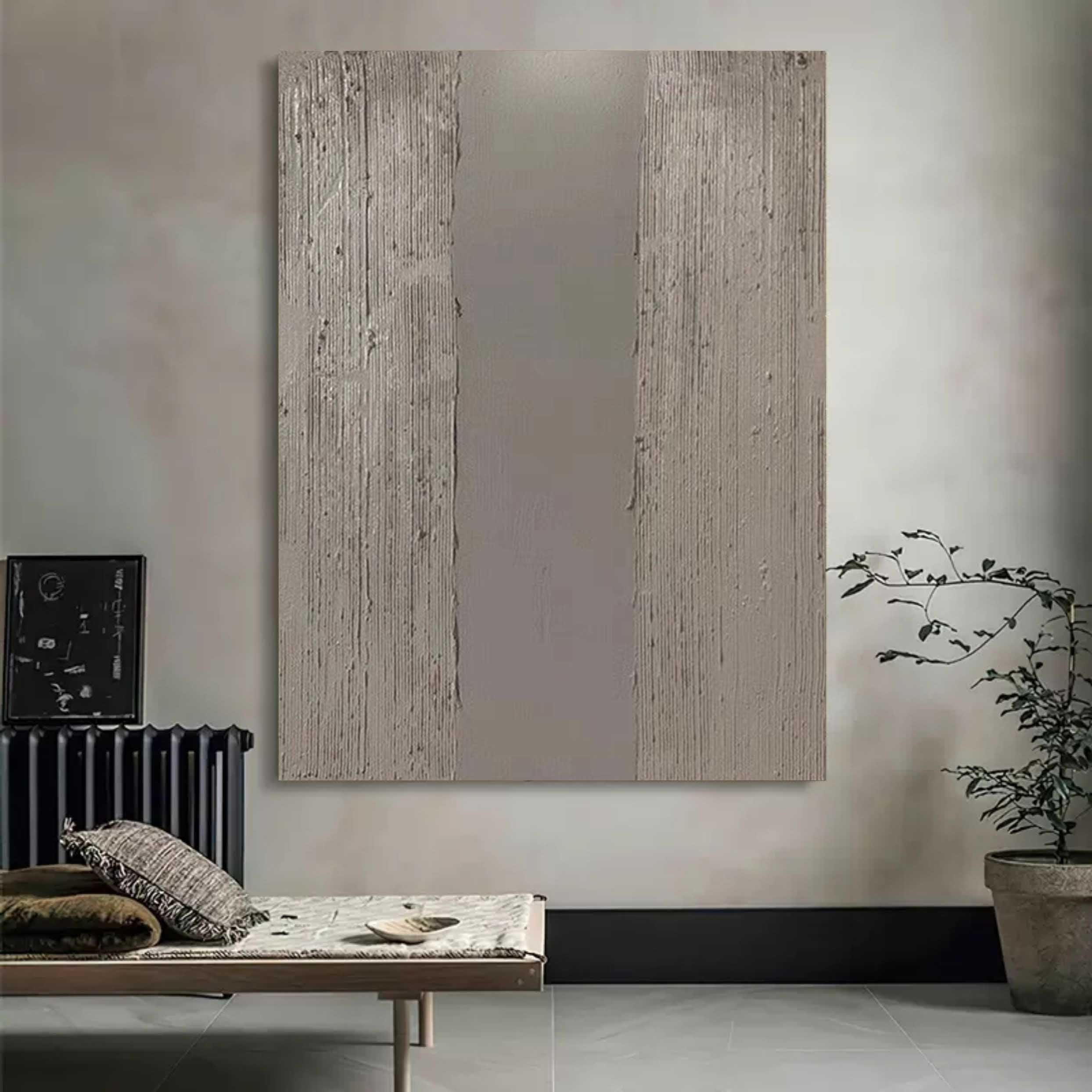 Gray Abstract Canvas Paintings For Sale Gray Minimalist Wall Painting Gray Texture Art