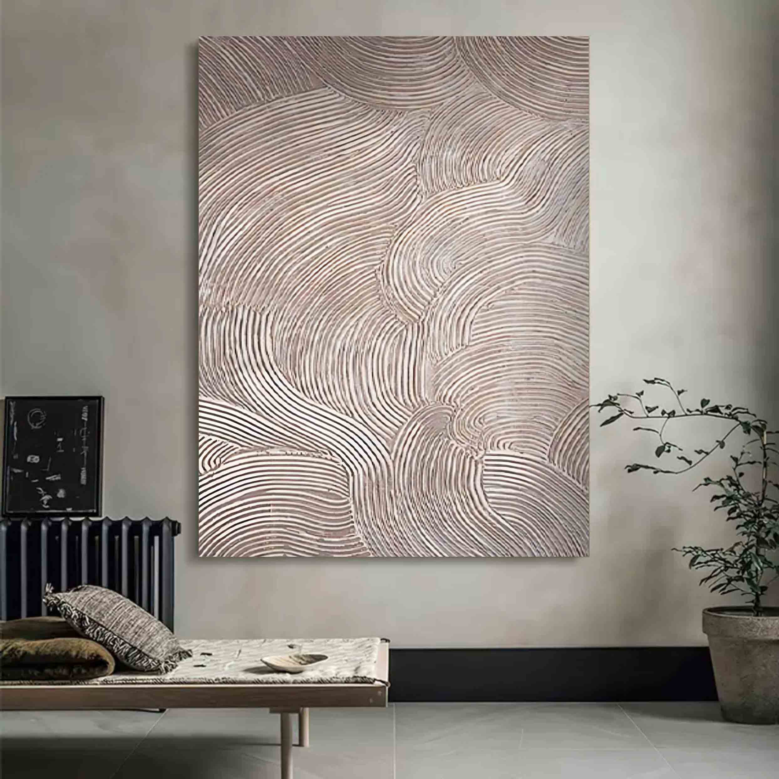 Gray Abstract Art Canvas For Sale Gray Minimalist Wall Painting Gray Textured Acrylic Painting