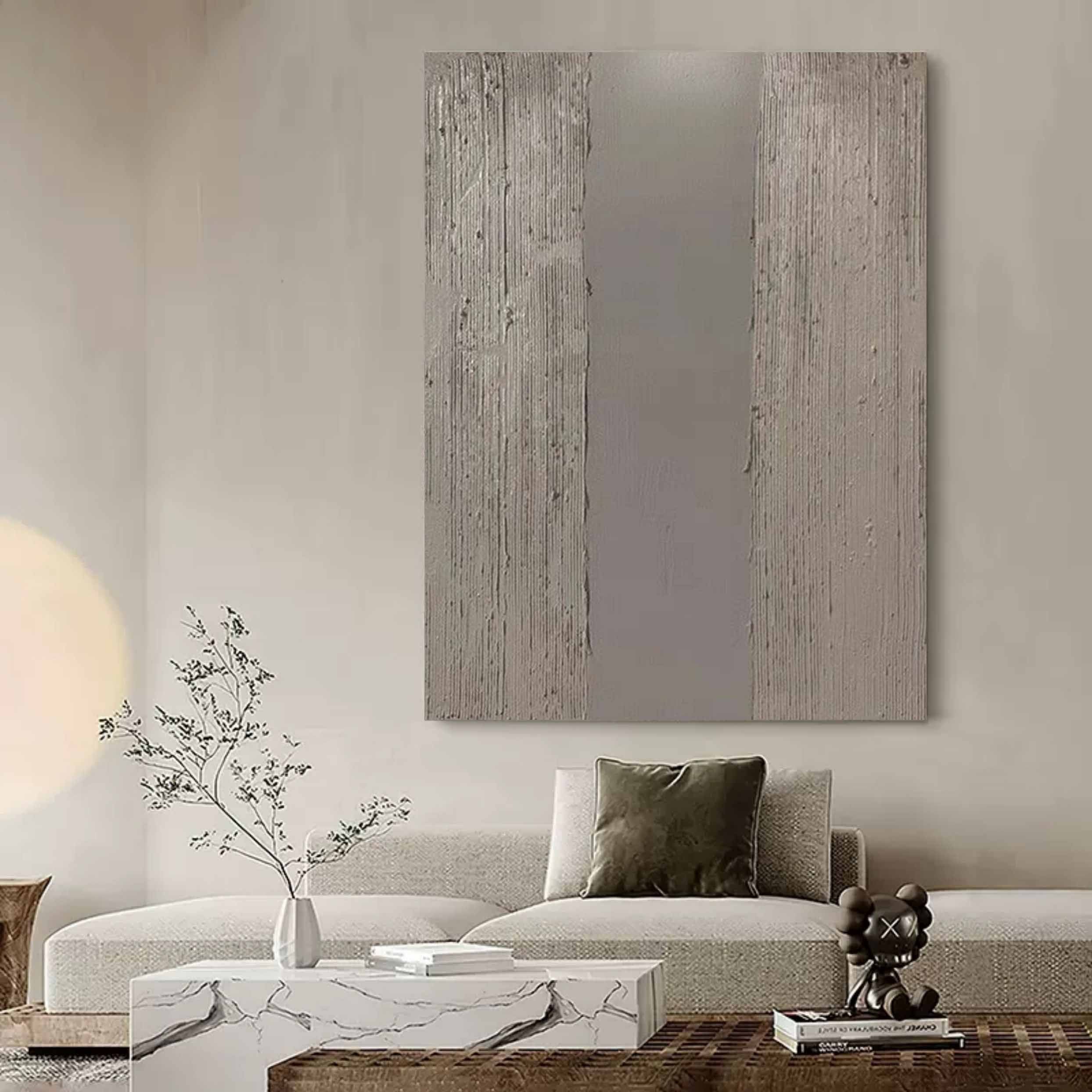 Gray Abstract Canvas Paintings For Sale Gray Minimalist Wall Painting Gray Texture Art