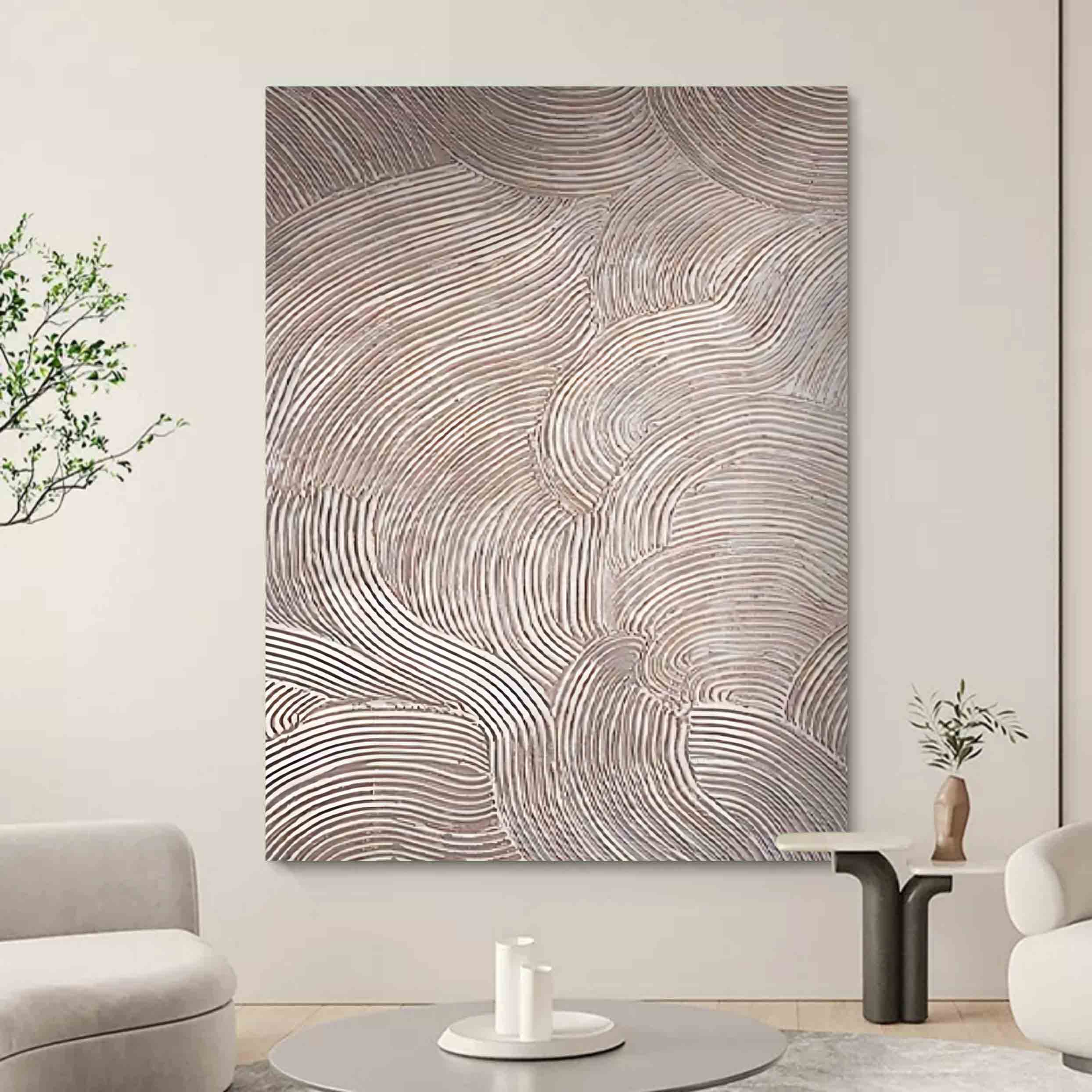 Gray Abstract Art Canvas For Sale Gray Minimalist Wall Painting Gray Textured Acrylic Painting