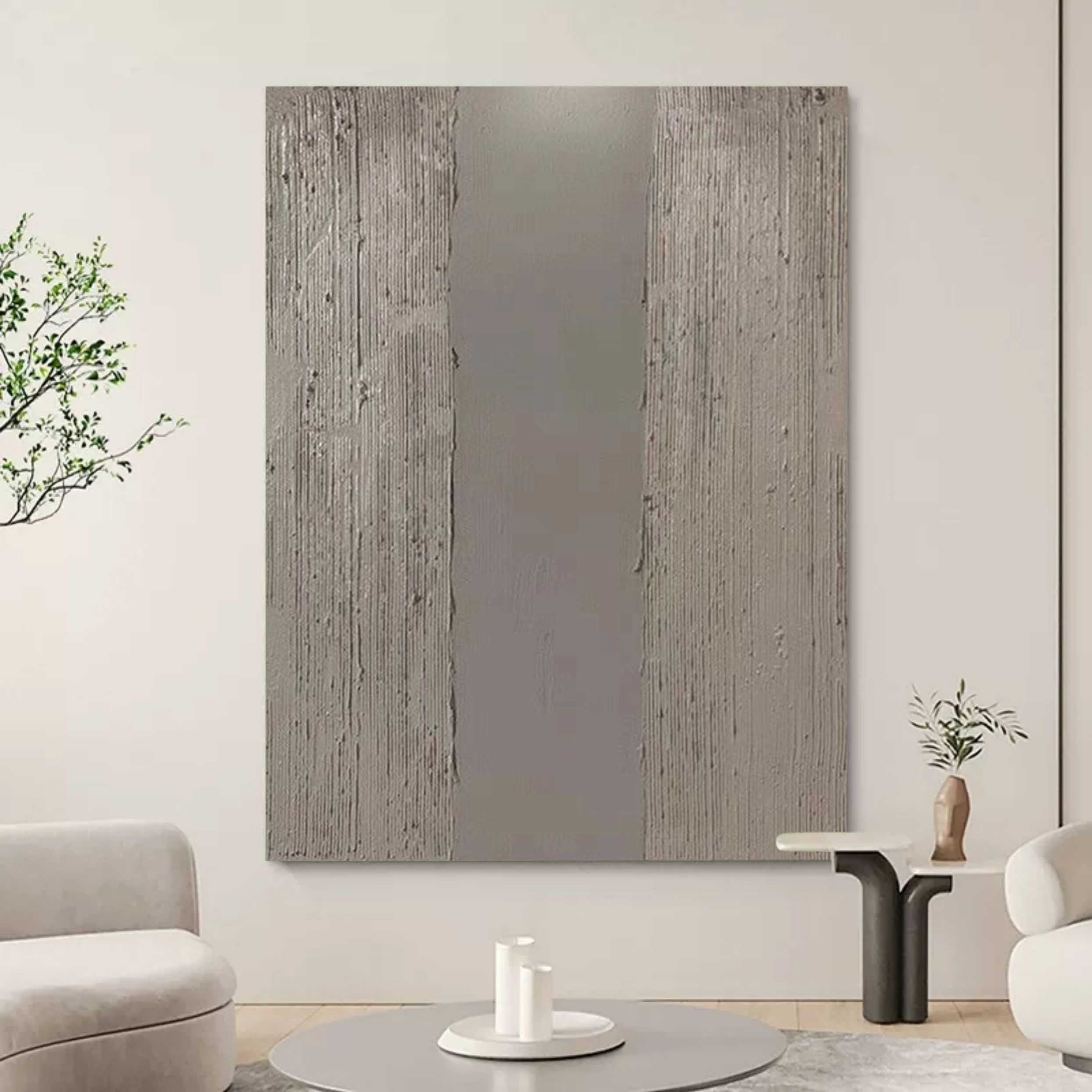 Gray Abstract Canvas Paintings For Sale Gray Minimalist Wall Painting Gray Texture Art