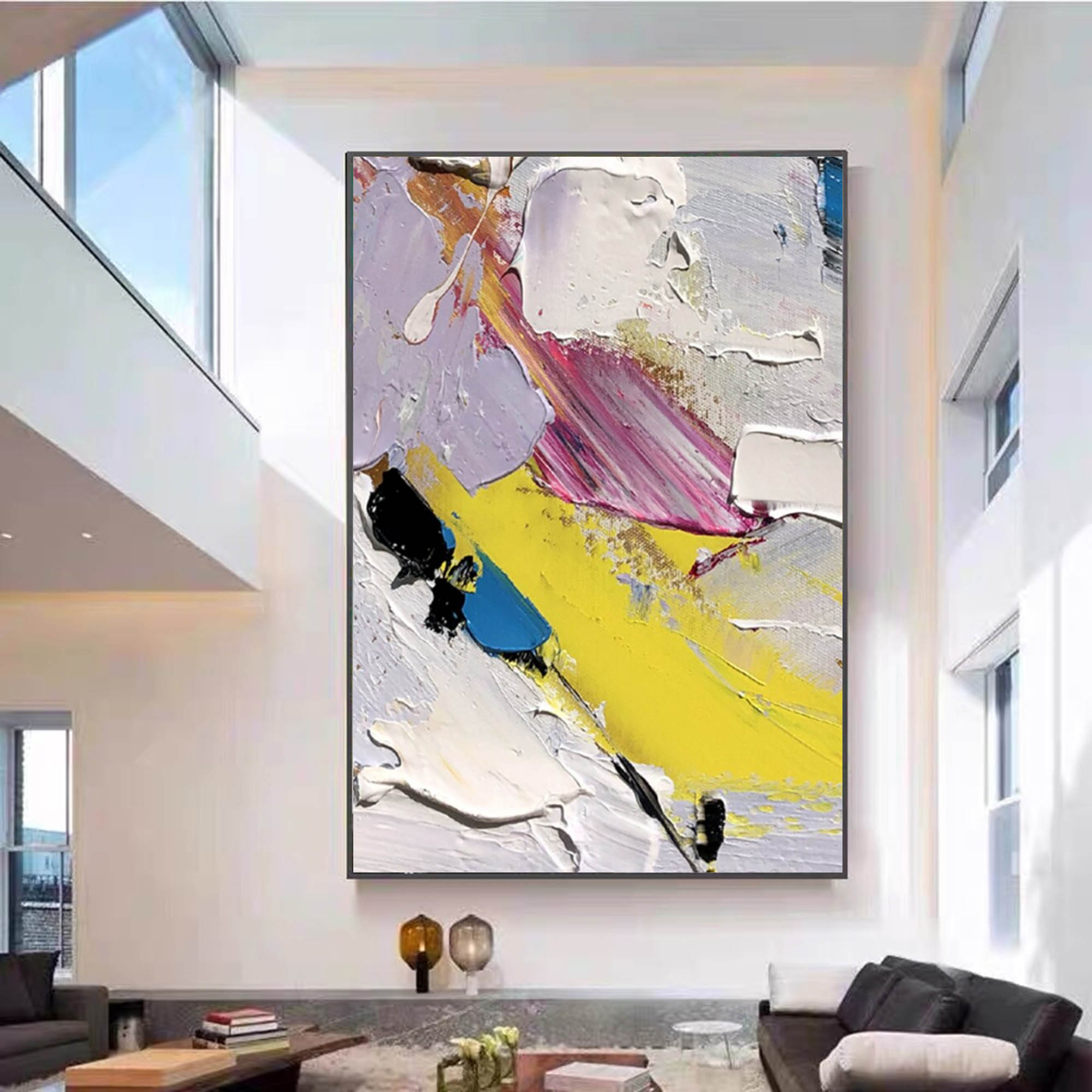 Palette Knife Art Palette Knife Texture Painting Colorful Abstract Oil Painting Knife Texture Wall Art