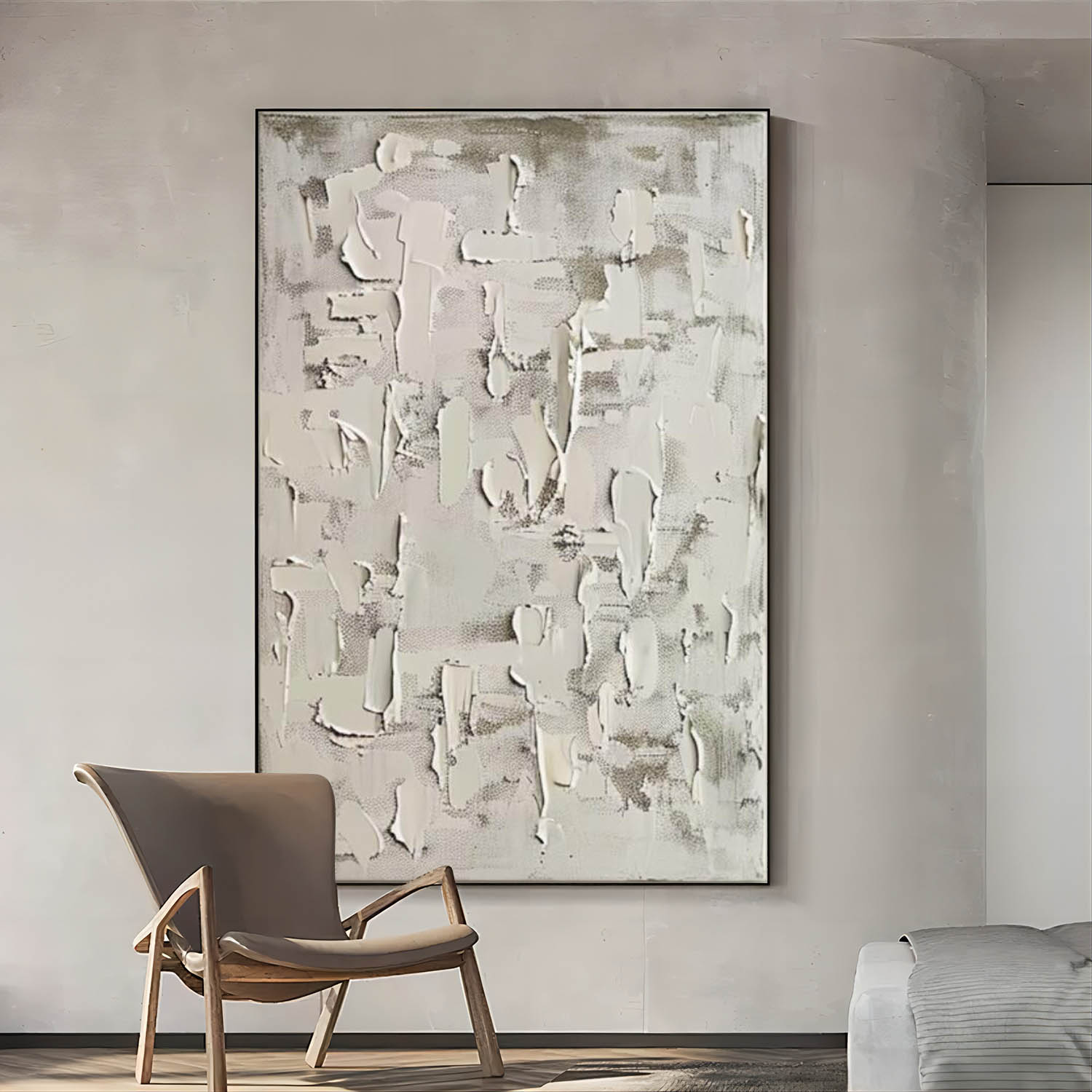 Large Grey Abstract Art for Sale Grey Abstract Oil Painting Grey Abstract Canvas Wall Art Wabi Sabi Interior Design