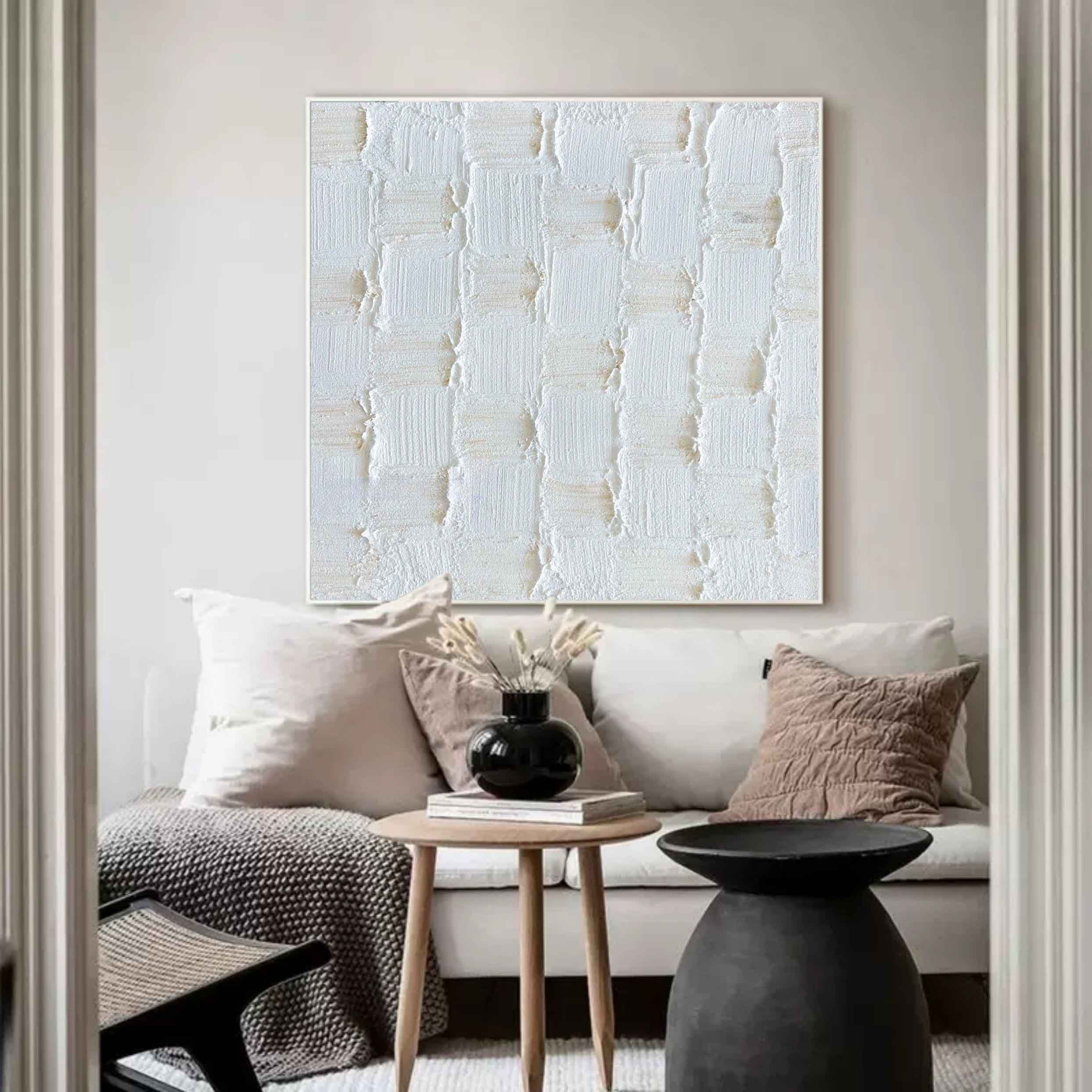 White Canvas Abstract Art For Sale Plaster On Canvas Art White Plaster Abstract Art Plaster Wall Art