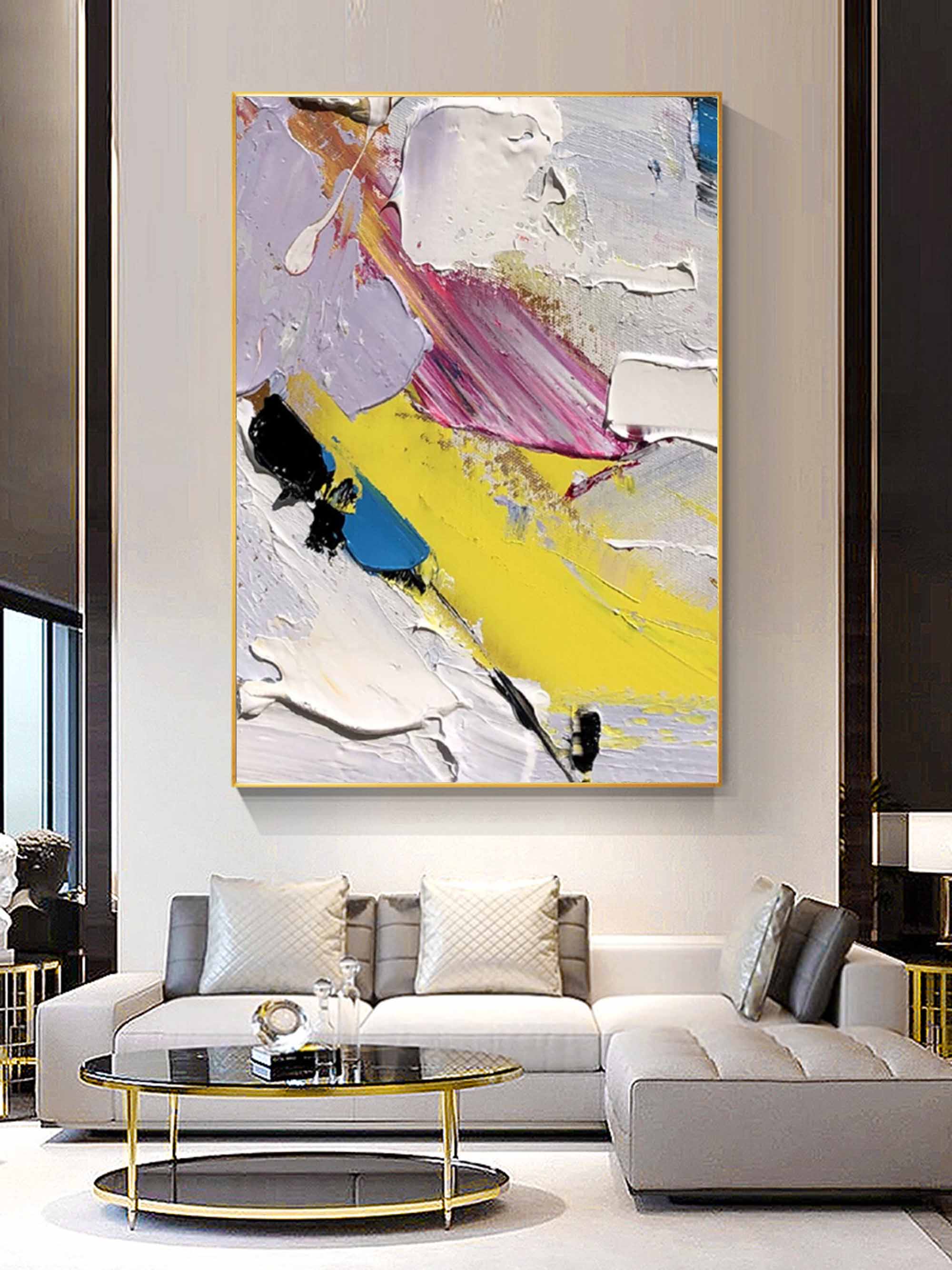 Palette Knife Art Palette Knife Texture Painting Colorful Abstract Oil Painting Knife Texture Wall Art