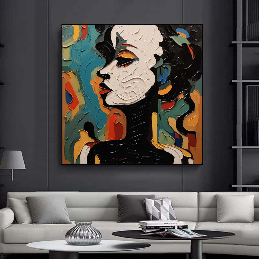 Abstract Human Face Palette Canvas Art Beautiful Abstract Woman Palette ...