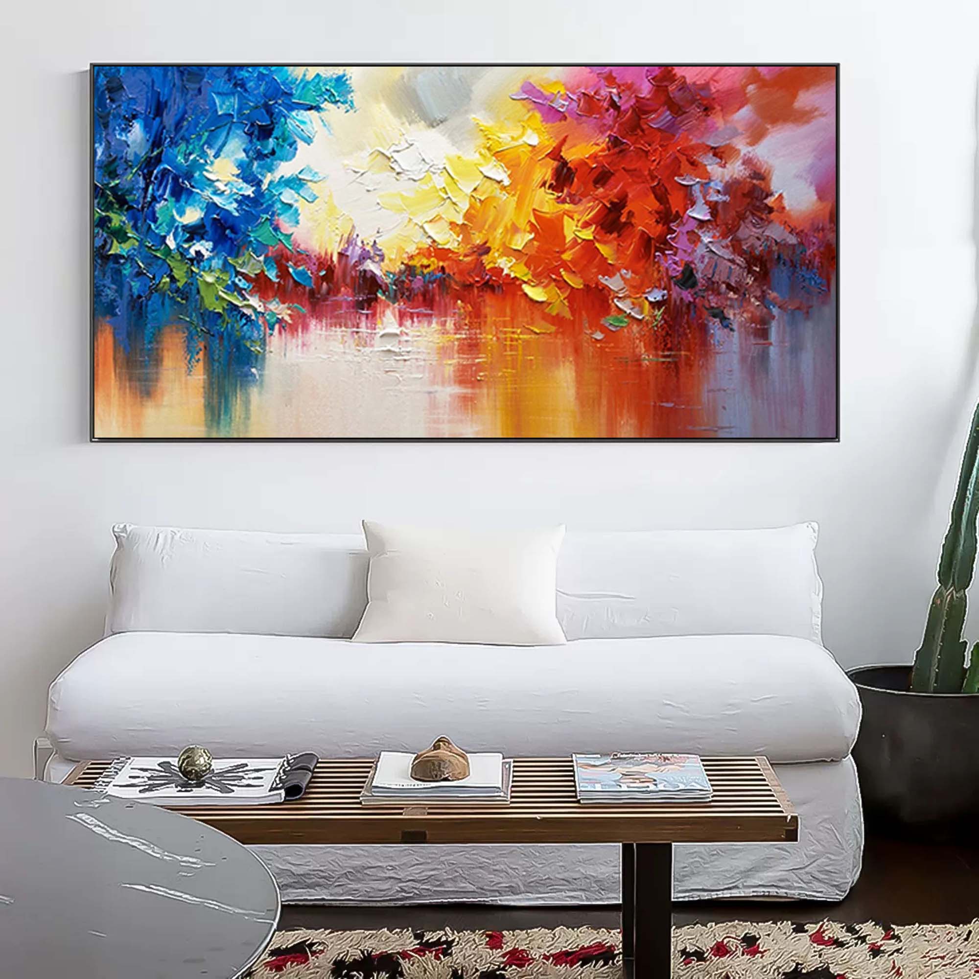 Large Colorful Oil Paintings 3D Colorful Abstract Art Canvas Color ...