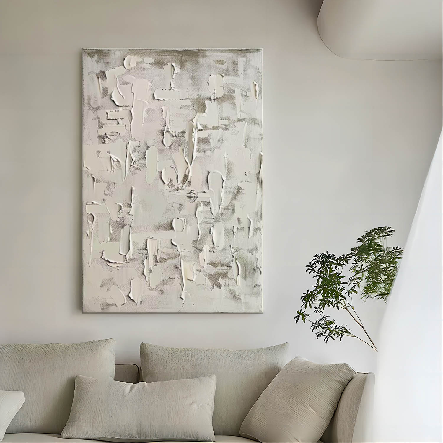 Large Grey Abstract Art for Sale Grey Abstract Oil Painting Grey Abstract Canvas Wall Art Wabi Sabi Interior Design