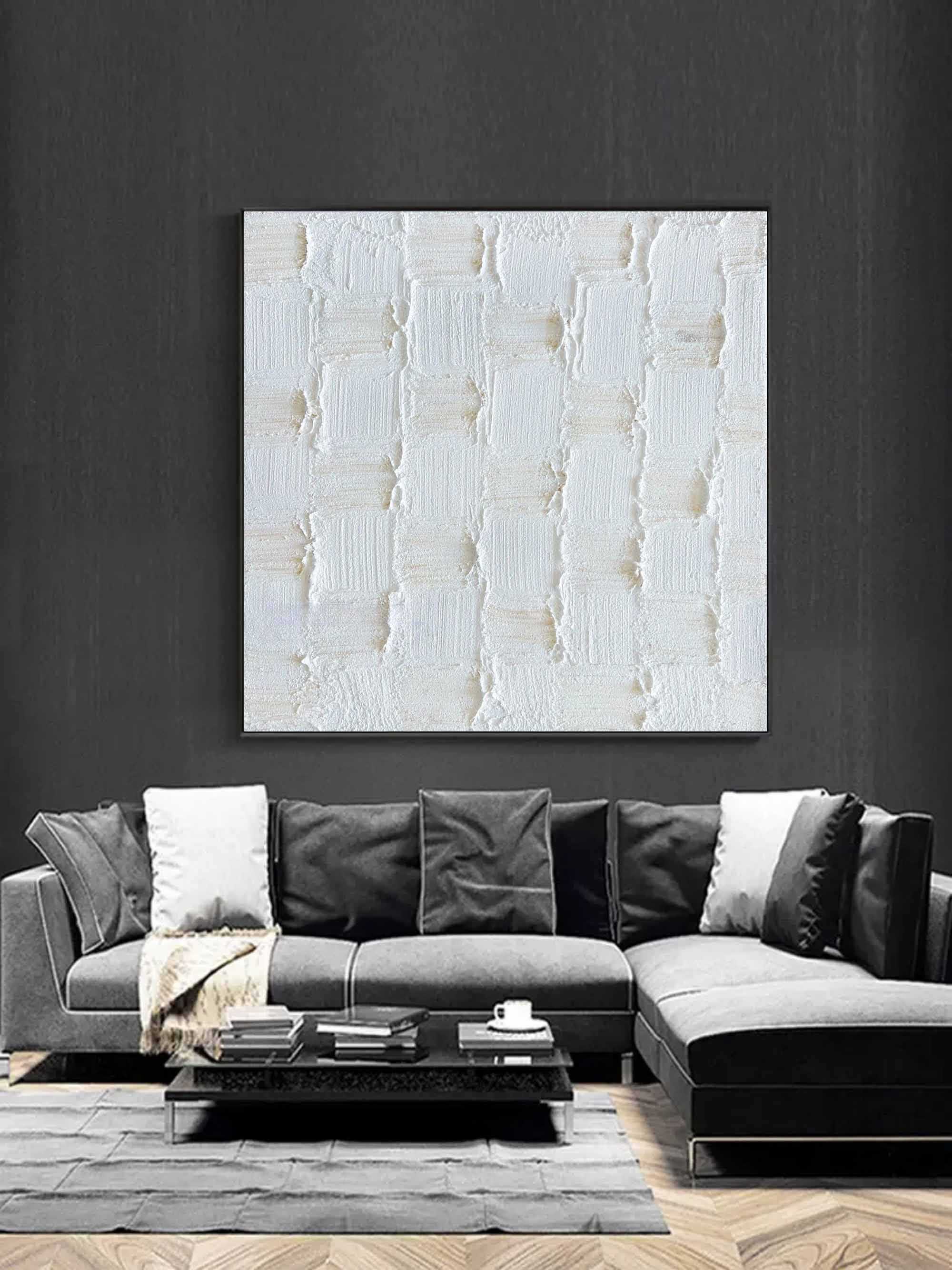 White Canvas Abstract Art For Sale Plaster On Canvas Art White Plaster Abstract Art Plaster Wall Art