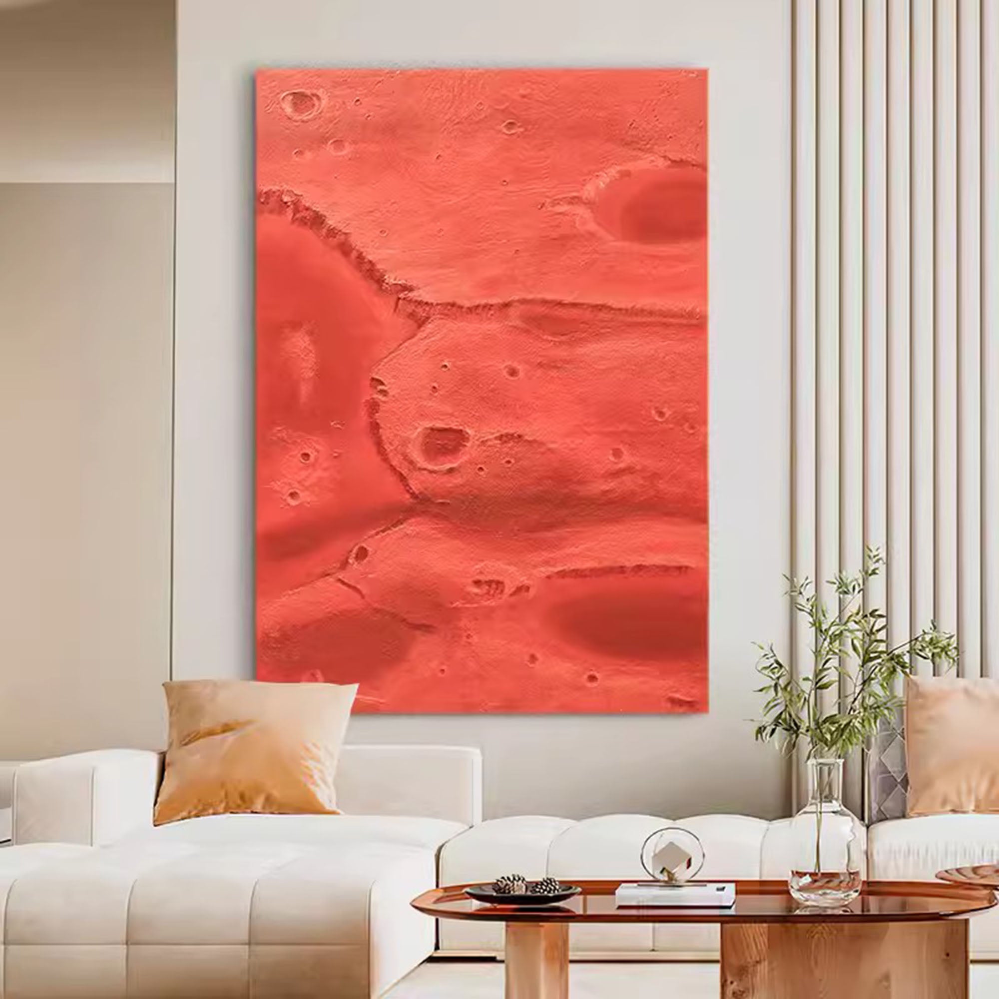 Red Volcanic Rock Oil Painting Red Rock Art On Canvas Red Volcanic Rock Wall Decoration Painting