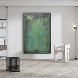 Green Oil Painting Green Textured Painting Abstract Art Canvas Green ...