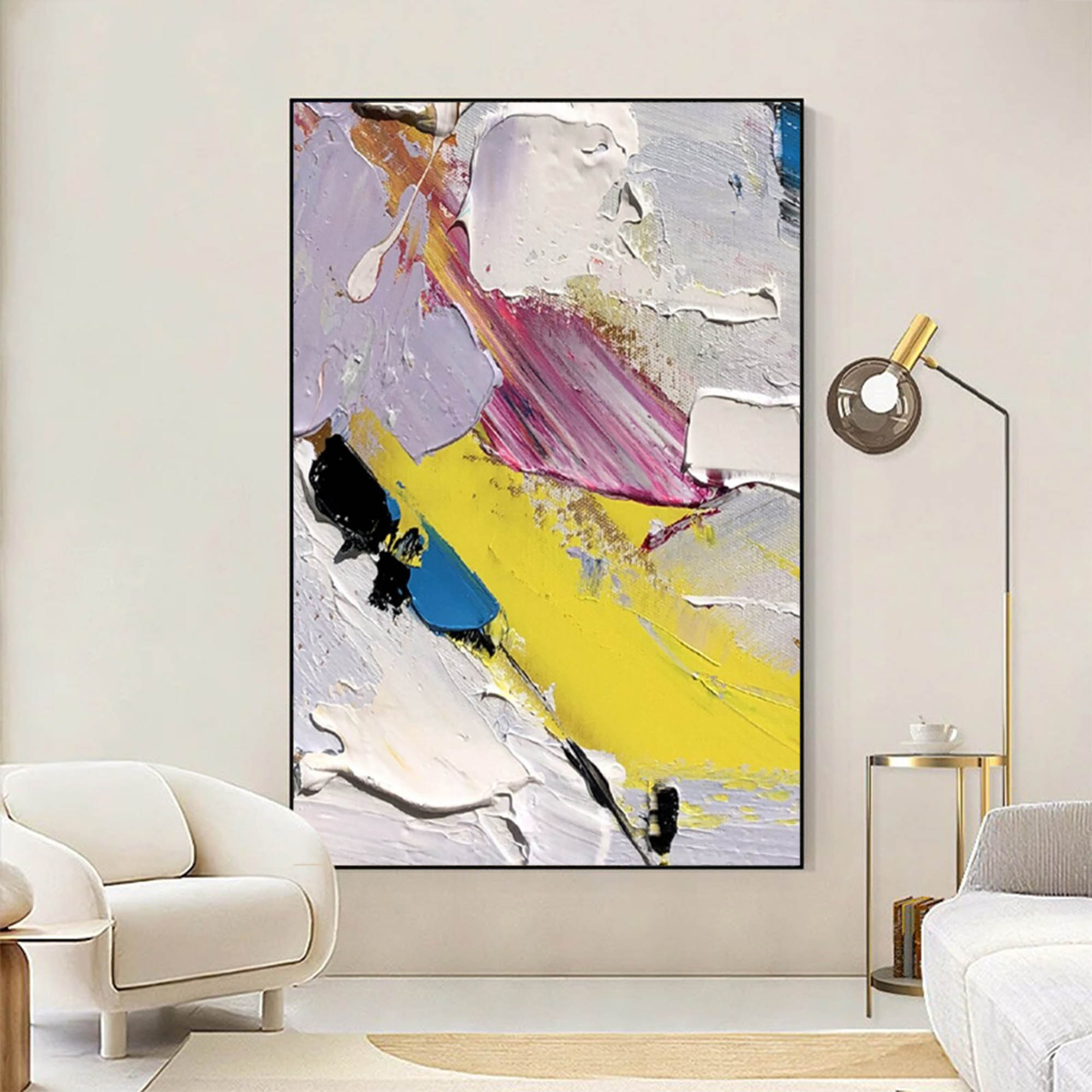 Palette Knife Art Palette Knife Texture Painting Colorful Abstract Oil Painting Knife Texture Wall Art