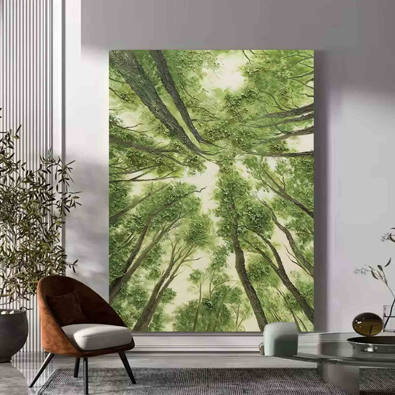 Green Texture Woods Painting Green Woods Texture Canvas Wall Art Green ...