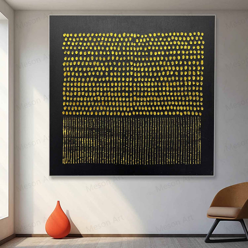 Black and Gold Abstract Art for Sale Black and Gold Abstract Textured Painting Black and Gold Minimalist Canvas Wall Hanging Painting