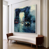 Contemporary French Oil Painting Arc de Triomphe Canvas Art French Art Urban Wall Art for Sale