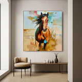 Palette Horse Abstract Wall Art Decor Running Horse Oil Painting For Sale Horse Texture Painting On Canvas