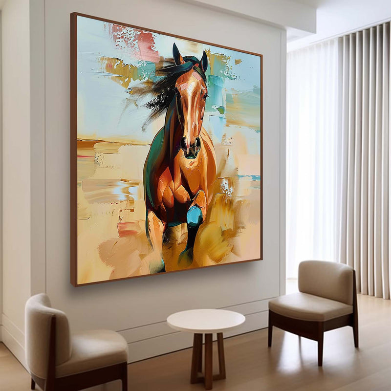 Palette Horse Abstract Wall Art Decor Running Horse Oil Painting For Sale Horse Texture Painting On Canvas