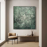 Large Green Modern Wall Decor Painting Green Abstract Canvas Art for Sale