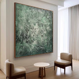 Large Green Modern Wall Decor Painting Green Abstract Canvas Art for Sale