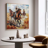 Prairie Cowboy Riding Oil Painting for Sale Modern Prairie Cowboy Riding Oil Painting Canvas Wall Art Decoration