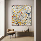 Modern colorful abstract canvas wall art decoration hanging painting Pollock oil painting Pollock artist