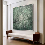 Large Green Modern Wall Decor Painting Green Abstract Canvas Art for Sale