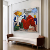 Colorful Abstract Figure Oil Painting Funny Pop Art Canvas Funny Pop Wall Art Contemporary Artist