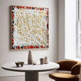 White and Red Abstract Art White and Red Minimalist Oil Painting White and Red Abstract Texture Painting