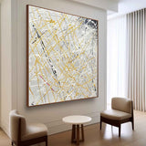 White and Yellow Abstract Canvas Art for Sale White and Yellow Abstract Wall Art Decoration Painting