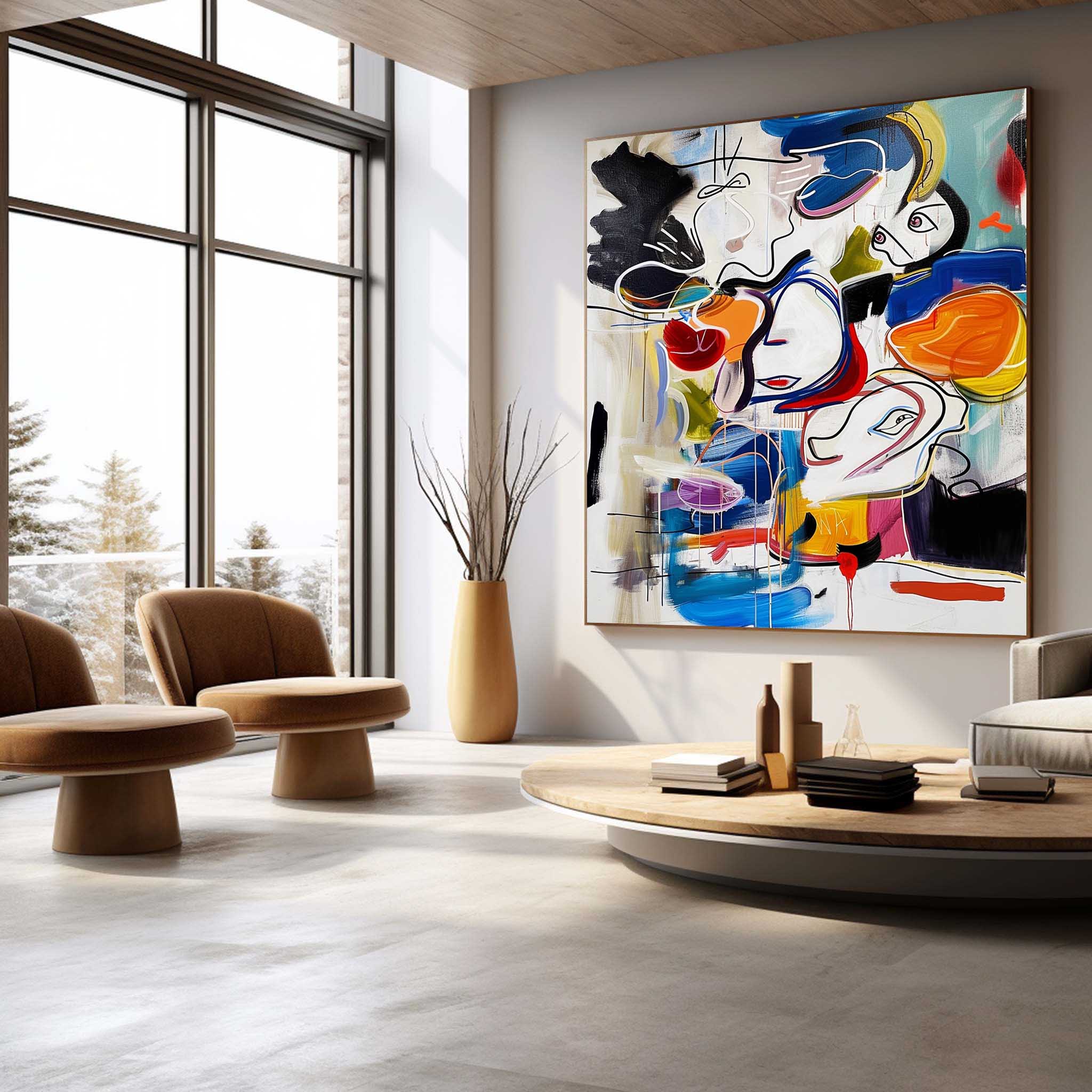 Graffiti Abstract Canvas Art Colorful Abstract Graffiti Wall Art ...