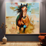 Palette Horse Abstract Wall Art Decor Running Horse Oil Painting For Sale Horse Texture Painting On Canvas