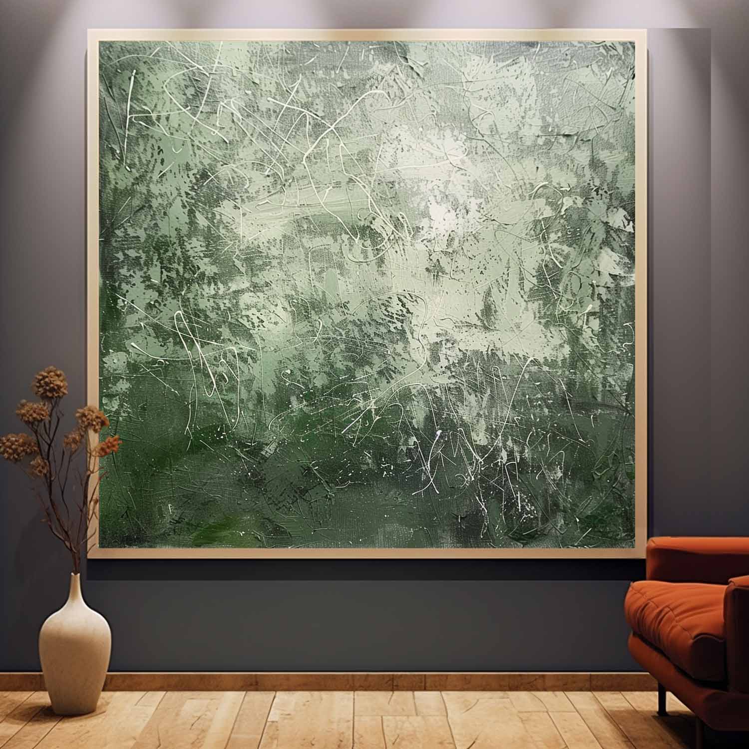 Green Texture Canvas Wall Art Decor Green Texture Paintings For Sale