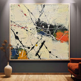 Large Beige Modern Wall Decor Painting Beige Abstract Canvas Art for Sale