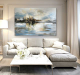 Large Abstract Minimalist Landscape Art for Sale Minimalist Landscape Oil Painting on Canvas