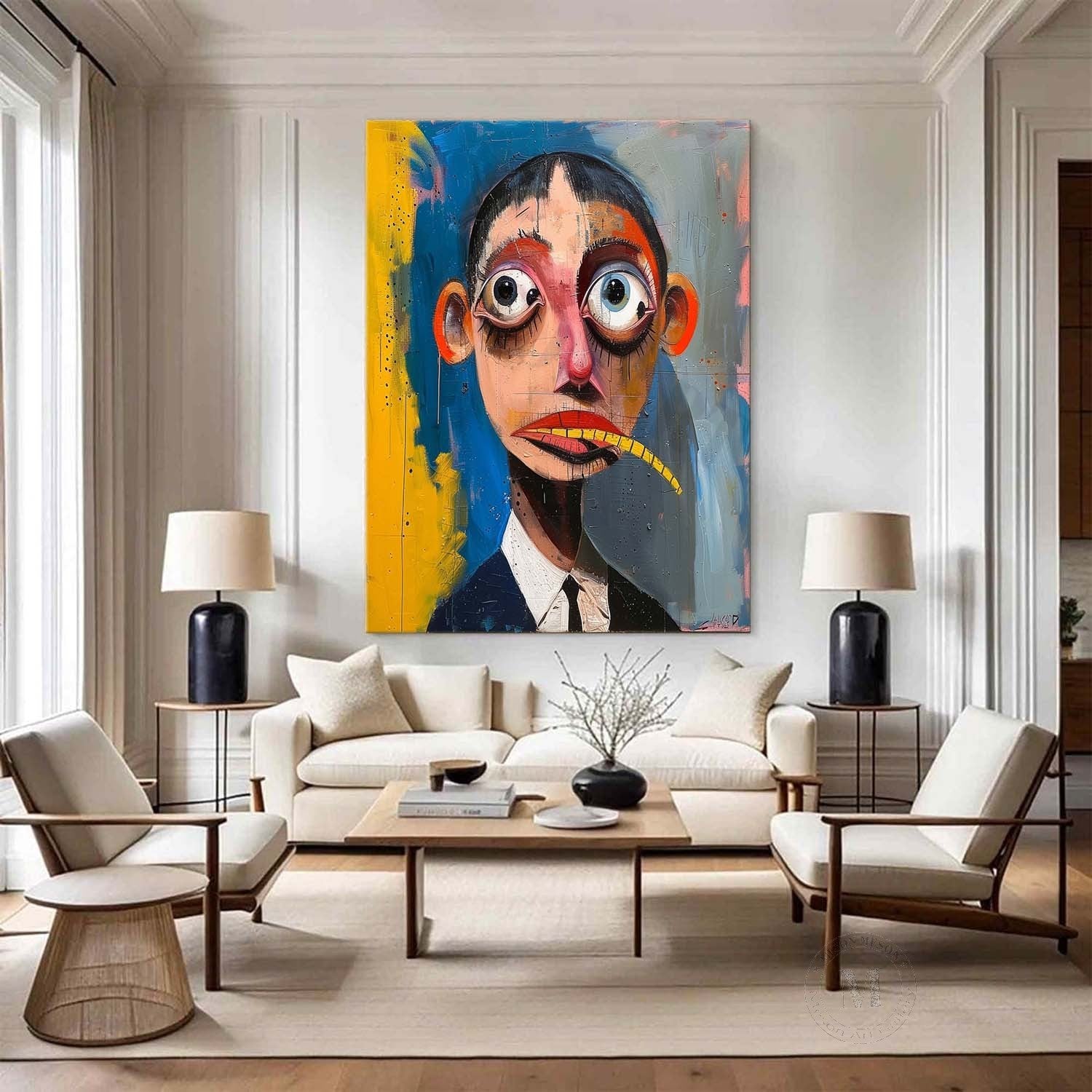 Cool Suit Men Abstract Art for Sale Cool Suit Men Pop Abstract Canvas Art Wall Painting