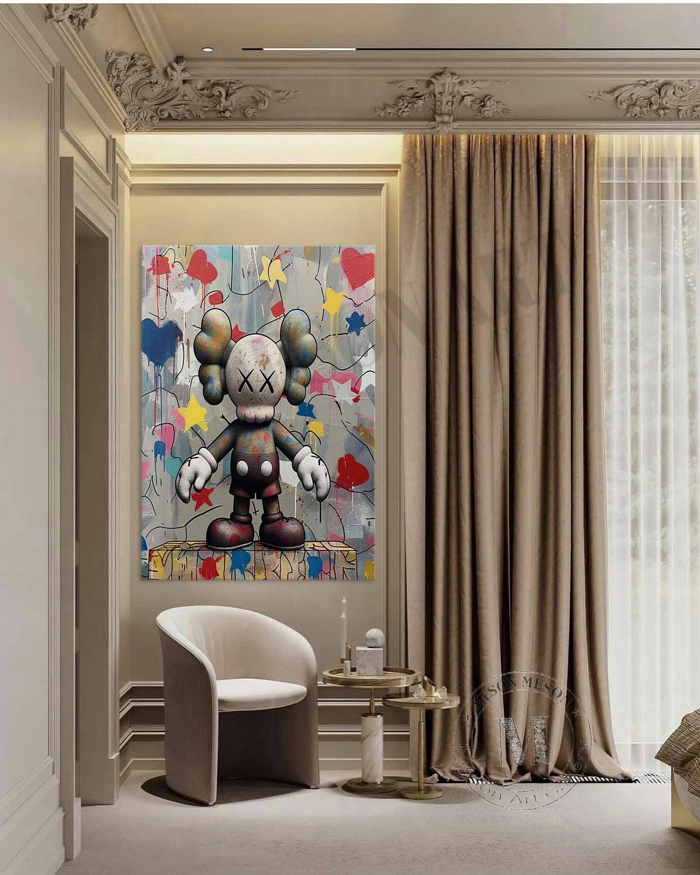 Kaws Art Canvas for Sale Kaws Canvas Wall Art Kaws Oil Painting Kaws Graffiti Street Art