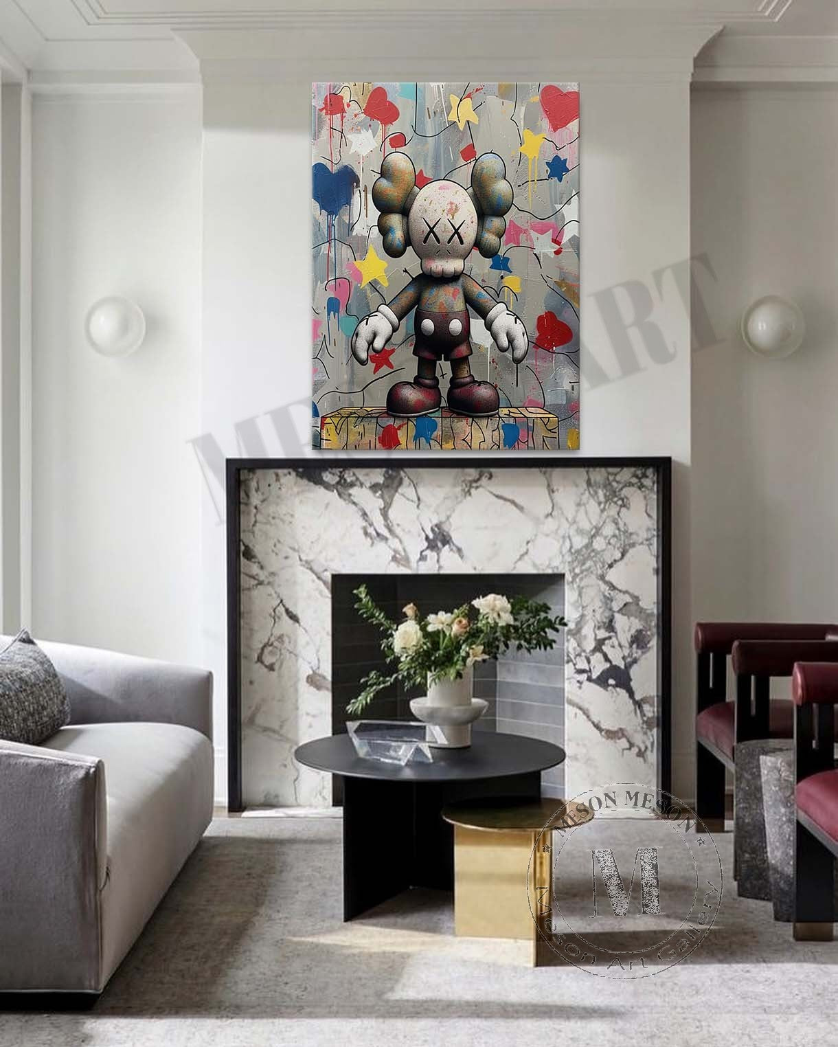 Kaws Art Canvas for Sale Kaws Canvas Wall Art Kaws Oil Painting Kaws Graffiti Street Art