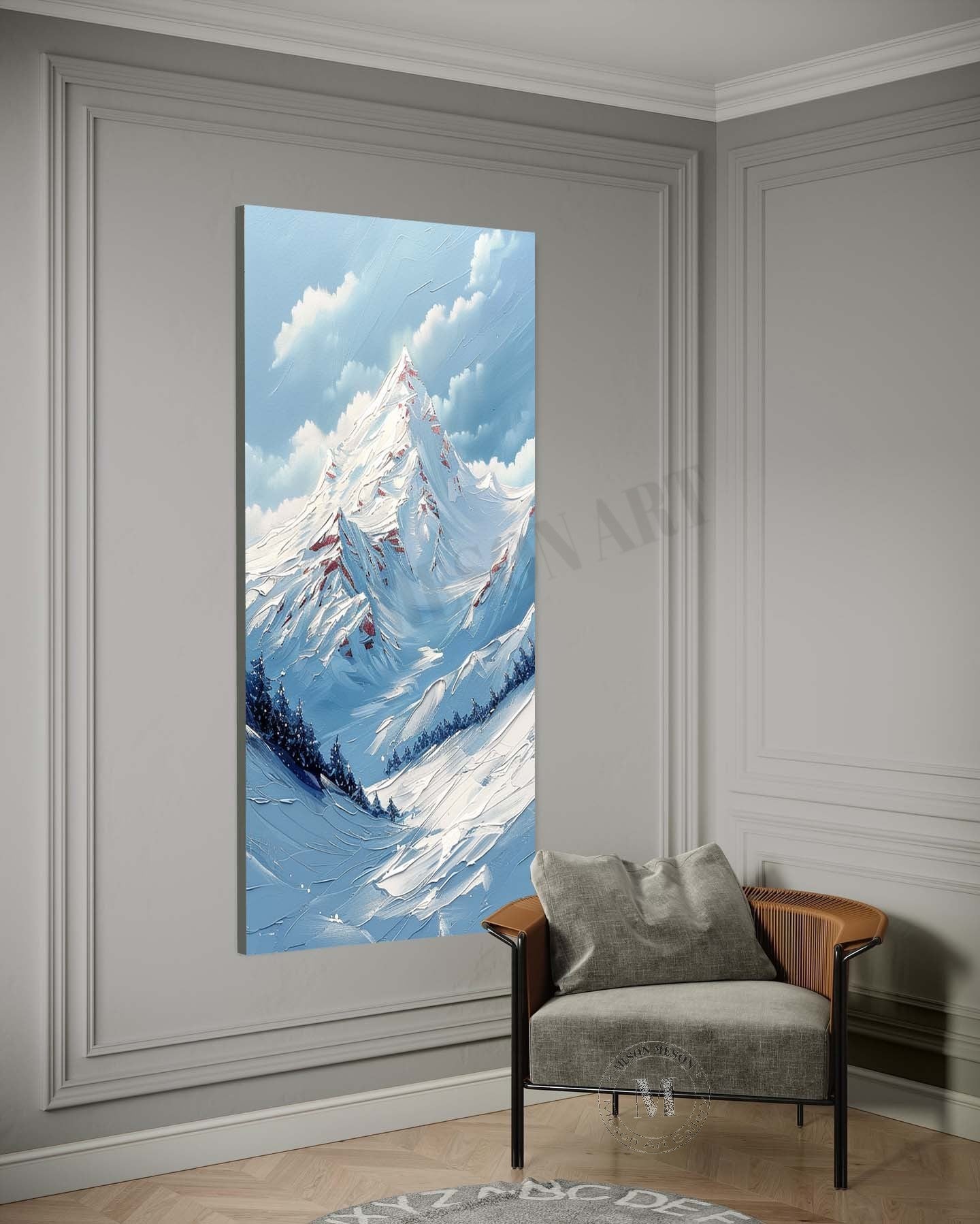 Blue Snow Mountain Landscape Art for Sale Blue and Snow Mountain Canvas Wall Art Decor