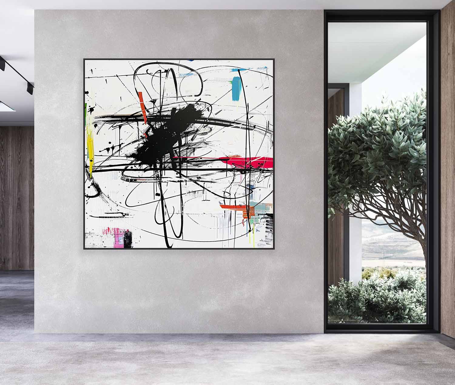 Modern Abstract Expressionist Art Canvas for Sale Modern Street Graffiti Abstract Wall Art