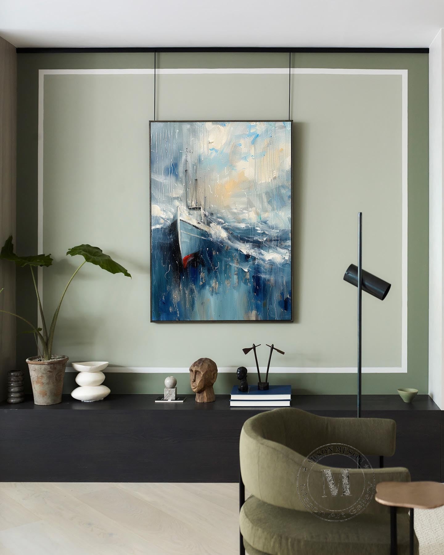 Large Ship Sailing Canvas Art for Sale Yacht Canvas Wall Art Decor Ship Sailing Oil Painting