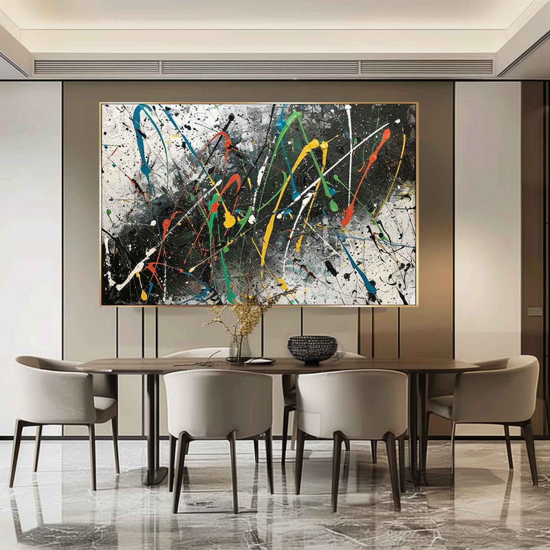 Large Pollock Abstract Art Pollock Paintings For Sale Abstract Expressionism Canvas Wall Art