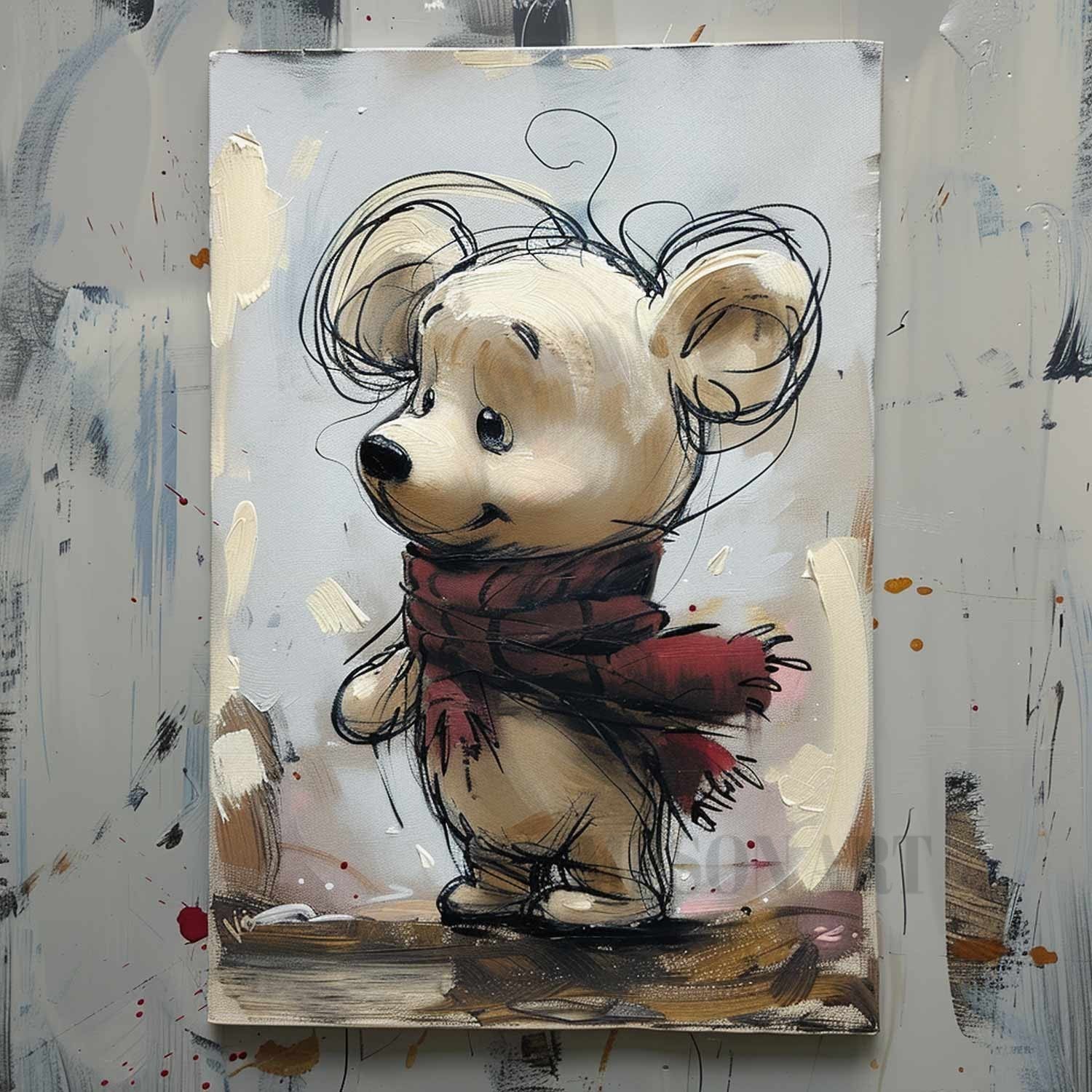 Winnie the Pooh Canvas Wall Art Winnie the Pooh Canvas Art for Sale Winnie the Pooh Graffiti Art