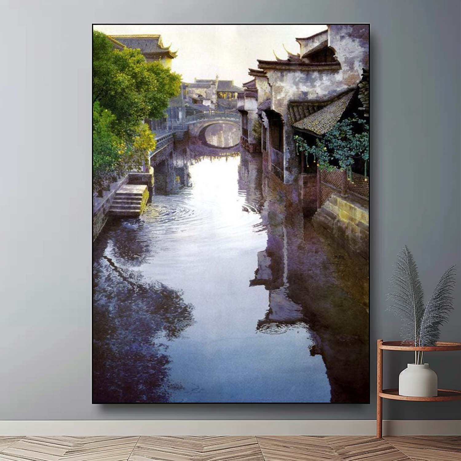 Large Watertown Oil Painting Watertown Canvas Wall Art Super Realistic Watertown Art for Sale