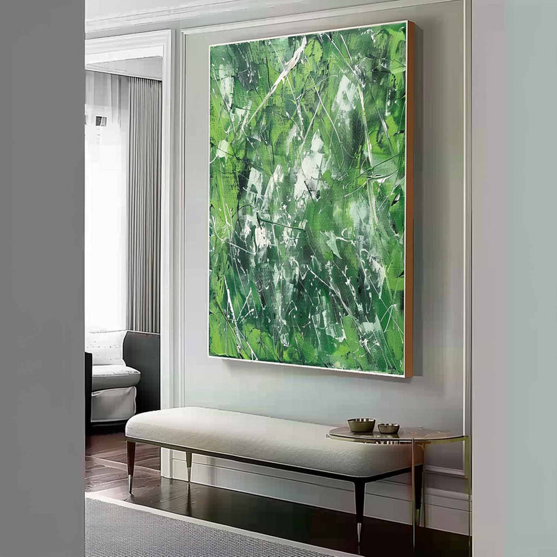 Large Green Abstract Canvas Art for Sale Green Contemporary Abstract Art Wall Decor