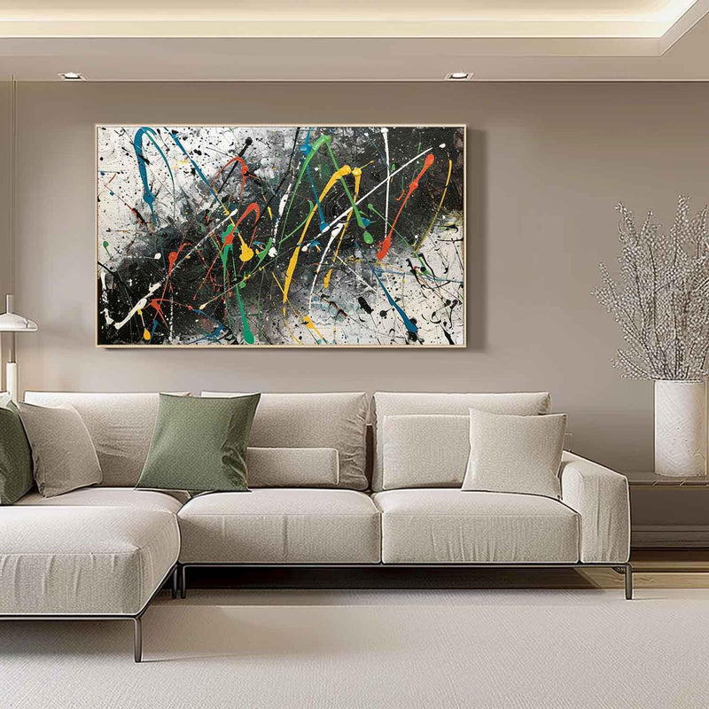 Large Pollock Abstract Art Pollock Paintings For Sale Abstract Expressionism Canvas Wall Art